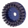 Nylox Disc Brush, Crimped Straight, 4 in Brush Dia, 7/8 in Center Hole, 0.04 in Filament/Wire Diameter, Ny 85818